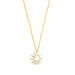 Halskette CUBE FLOWER, Zirkonia, 18 K Gelbgold vergoldet