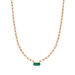 Halskette CUBE, Grner Achat, 18 Karat Rosegold