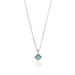 Halskette Cabochon, Blauer Topas, 14 Karat Weigold