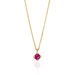 Halskette Cabochon, Rubin, 14 Karat Gelbgold