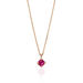 Halskette Cabochon, Rubin, 14 Karat Rosegold
