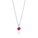 Halskette Cabochon, Rubin, 14 Karat Weigold