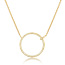 Halskette Circle Gro mit Diamanten, 18 K Gelbgold