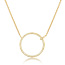Halskette Circle Gro mit Diamanten, 18 Karat Gelbgold