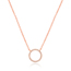 Halskette Circle mit Diamanten, 18 Karat Rosegold