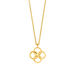 Halskette Clover Charm, 18 Karat Gelbgold vergoldet