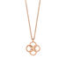 Halskette Clover Charm, 18 Karat Rosegold vergoldet