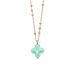 Halskette Clover Gem, Amazonit, 18 Karat Rosegold vergoldet