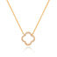 Halskette Clover mit Diamanten, 18 K Gelbgold