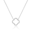 Halskette Clover mit Diamanten, 18 K Weissgold