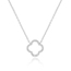 Halskette Clover mit Diamanten, 18 Karat Weigold