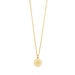 Halskette Flower of Life, 45cm, 18 Karat Gelbgold vergoldet