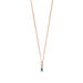 Halskette Glamour, Blue/White Topas, 18 K Rosegold vergoldet