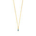 Halskette Glamour, Blue/White Topas, 18 Karat Gelbgold vergoldet