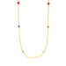 Halskette Gorgeous Gems, 80cm, 18 K Gelbgold vergoldet