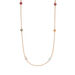 Halskette Gorgeous Gems, 80cm, 18 K Rosegold vergoldet