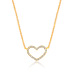 Halskette Heart mit Diamanten, 18 K Gelbgold