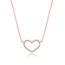 Halskette Heart mit Diamanten, 18 Karat Rosegold