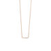 Halskette Horizontal Bar, Diamant, 14 K Rosegold