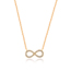 Halskette Infinity mit Diamanten, 18 Karat Gelbgold