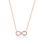 Halskette Infinity mit Diamanten, 18 Karat Rosegold