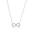 Halskette Infinity mit Diamanten, 18 Karat Weigold