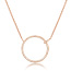 Halskette Circle Gro mit Diamanten, 18 Karat Rosegold