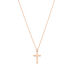 Halskette Kreuz, 14 K Rosegold