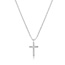 Halskette Kreuz mit Diamanten, 18 Karat Weigold