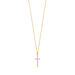 Halskette Kreuz mit Zirkonia, 18 K Gelbgold vergoldet