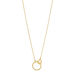 Halskette Kugelring double, 45cm, 18 Karat Gelbgold vergoldet