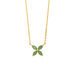 Halskette Leaf Flower, Aventurin, 18 Karat Gelbgold vergoldet