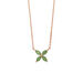 Halskette Leaf Flower, Aventurin, 18 Karat Rosegold vergoldet