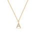 Halskette Letter A, 14 K Gelbgold mit Diamanten