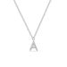 Halskette Letter A, 14 K Weigold mit Diamanten
