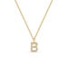 Halskette Letter B, 14 K Gelbgold mit Diamanten