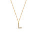 Halskette Letter L, 14 K Gelbgold mit Diamanten