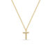 Halskette Letter T, 14 K Gelbgold mit Diamanten