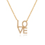 Halskette Love mit Diamanten, 18 K Gelbgold