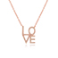 Halskette Love mit Diamanten, 18 K Rosgold