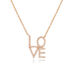 Halskette Love mit Diamanten, 18 Karat Rosegold