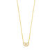 Halskette Mini Brezn mit Zirkonia, 18 Karat Gelbgold vergoldet