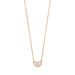 Halskette Mini Brezn mit Zirkonia, 18 Karat Rosegold vergoldet