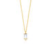 Halskette Mondstein SQUARE, 14 Karat Gelbgold