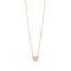 Halskette Pav mit Zirkonia, 18 Karat Rosegold vergoldet