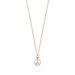 Halskette Peace mit Zirkonia, 18 Karat Rosegold vergoldet