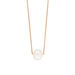 Halskette Perlen Tropfen, 18 K Rosegold vergoldet