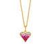 Halskette Pink Valentine, 18 Karat Gelbgold vergoldet
