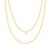 Halskette Pure Double, Diamant, 14 K Gelbgold