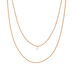 Halskette Pure Double, Diamant, 14 K Rosegold